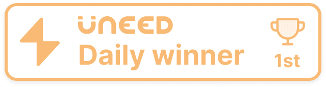 Kinu - Daily Winner, 1st place on Uneed
